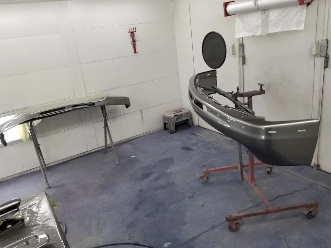 Bumpers prepared in the Beck paint area