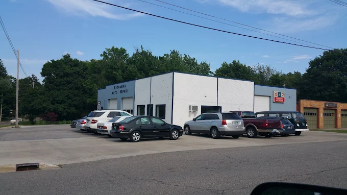 Wide view of Sybesma's Auto Repair building
