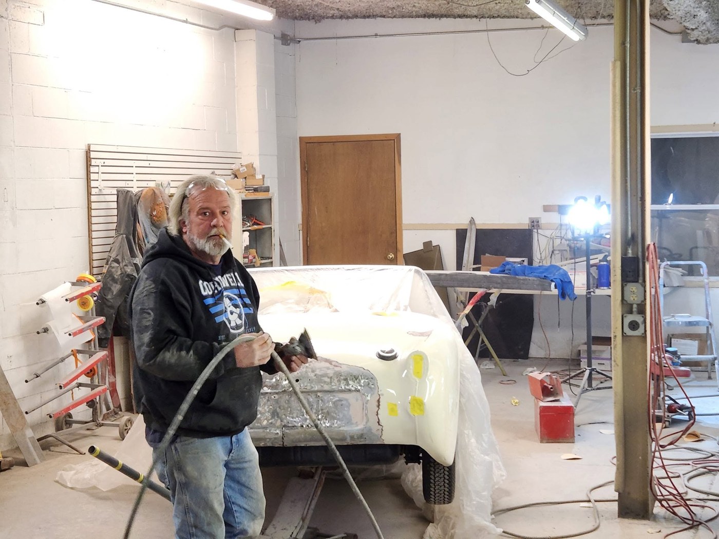 Body and paint work in the shop