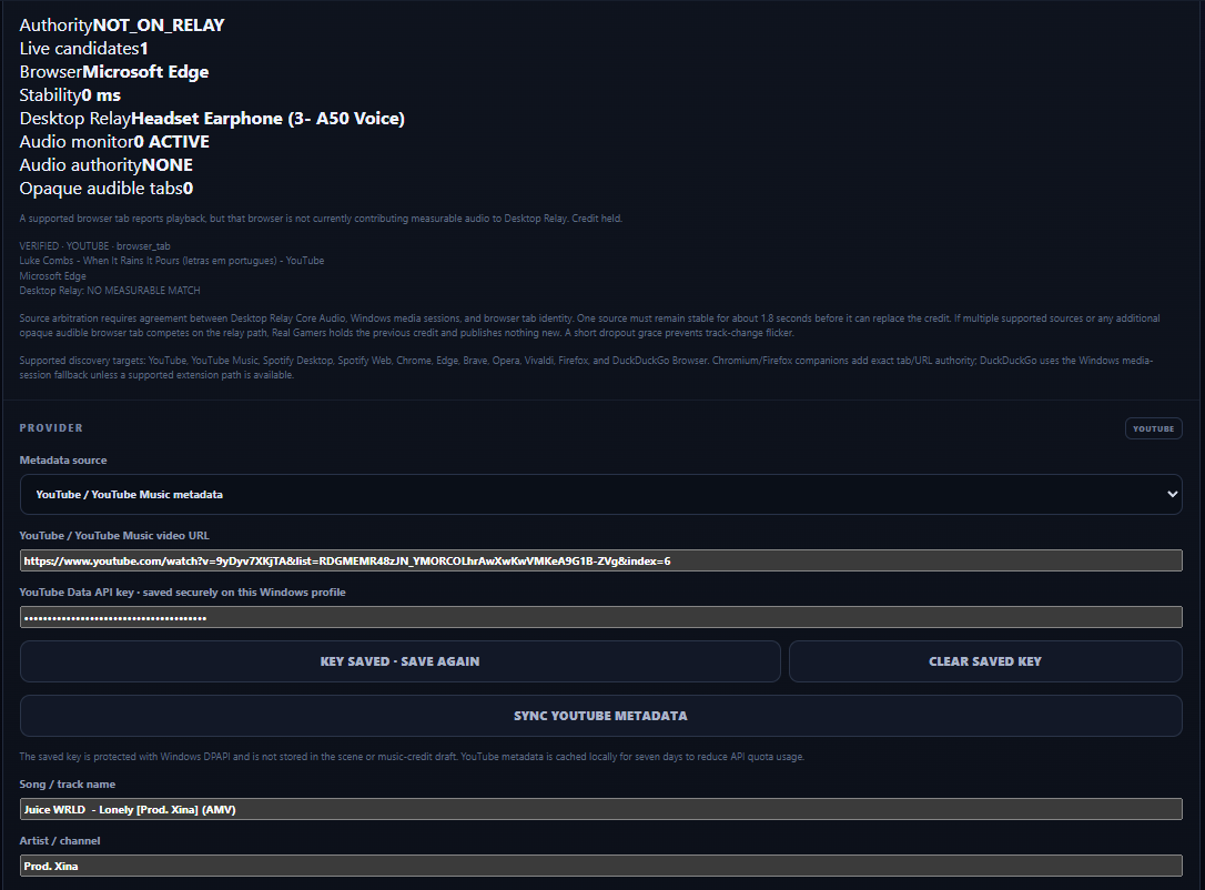 Real Gamers music metadata authority control plane